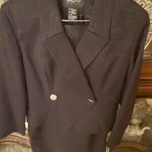 CLIO SUIT SKIRT SUIT BLACK with SPARKLES COLOR SIZE 10 PC 2